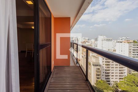 Varanda da Sala de apartamento para alugar com 2 quartos, 120m² em Jardins, São Paulo