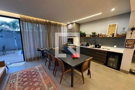 Sala - Cozinha Gourmet de casa de condomínio para alugar com 3 quartos, 254m² em Distrito de Bonfim Paulista, Ribeirão Preto