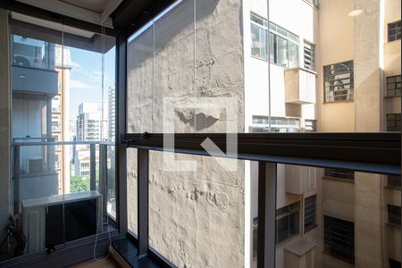 Vista da Sala/Quarto de kitnet/studio para alugar com 1 quarto, 25m² em Consolação, São Paulo