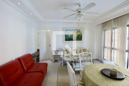 Sala de apartamento para alugar com 2 quartos, 83m² em Jardim Tres Marias, Guarujá