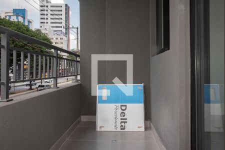 Varanda do Studio de kitnet/studio para alugar com 1 quarto, 29m² em Mirandópolis, São Paulo