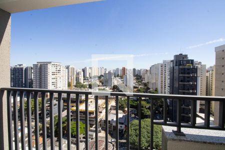 Quarto, vista aberta  de apartamento à venda com 1 quarto, 32m² em Indianópolis, São Paulo
