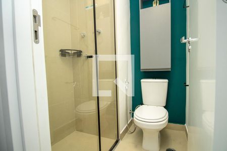 Banheiro, panorâmica  de apartamento para alugar com 1 quarto, 32m² em Indianópolis, São Paulo