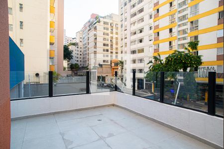 Varanda do Quarto de apartamento para alugar com 1 quarto, 45m² em Consolação, São Paulo