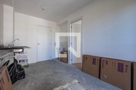 Sala/Cozinha de kitnet/studio para alugar com 1 quarto, 27m² em Pinheiros, São Paulo