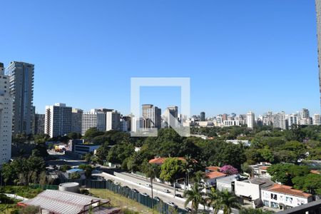 Vista da varanda de kitnet/studio à venda com 1 quarto, 27m² em Pinheiros, São Paulo
