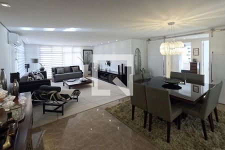 Sala de estar e jantar de apartamento para alugar com 3 quartos, 166m² em Gonzaga, Santos