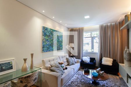 Sala  de apartamento à venda com 3 quartos, 127m² em Funcionários, Belo Horizonte