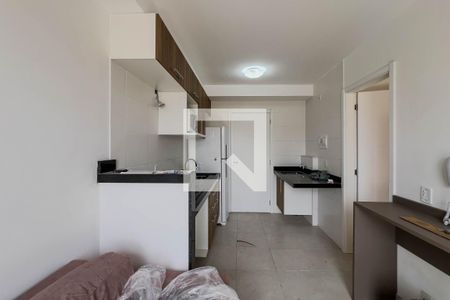 Sala e cozinha de apartamento para alugar com 1 quarto, 26m² em Mooca, São Paulo