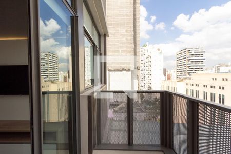 Varanda da Sala de apartamento para alugar com 1 quarto, 35m² em Moema, São Paulo