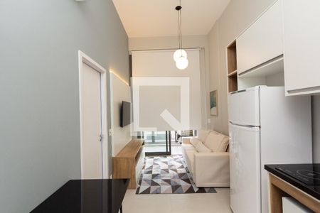 Sala/Cozinha de apartamento para alugar com 1 quarto, 35m² em Moema, São Paulo