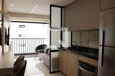 Sala e Cozinha de apartamento para alugar com 1 quarto, 30m² em Pinheiros, São Paulo