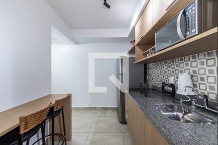 Cozinha de kitnet/studio à venda com 1 quarto, 27m² em Brooklin, São Paulo