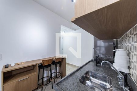 Cozinha de kitnet/studio à venda com 1 quarto, 27m² em Brooklin, São Paulo