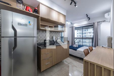 Cozinha de kitnet/studio à venda com 1 quarto, 27m² em Brooklin, São Paulo