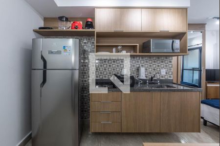 Cozinha de kitnet/studio à venda com 1 quarto, 27m² em Brooklin, São Paulo