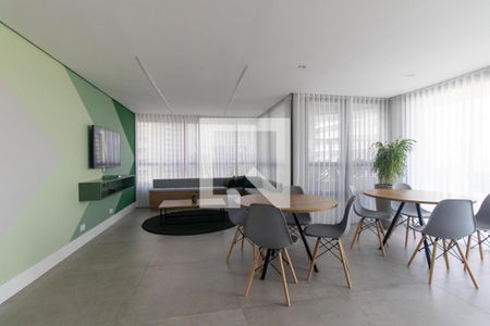 Área comum - Salão de festas de kitnet/studio para alugar com 1 quarto, 20m² em Alto da Glória, Curitiba