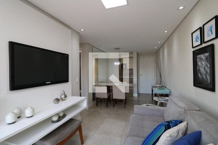 Sala de apartamento à venda com 2 quartos, 51m² em Vila Scarpelli, Santo André