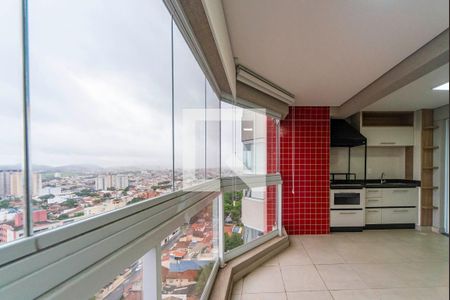 Varanda da Sala de apartamento à venda com 3 quartos, 91m² em Vila Assunção, Santo André