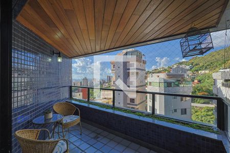 Varanda de apartamento à venda com 4 quartos, 150m² em Sion, Belo Horizonte