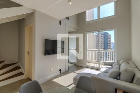 Sala  de apartamento para alugar com 1 quarto, 48m² em Vila Andrade, São Paulo