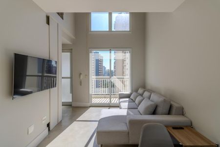 Sala  de apartamento para alugar com 1 quarto, 48m² em Vila Andrade, São Paulo