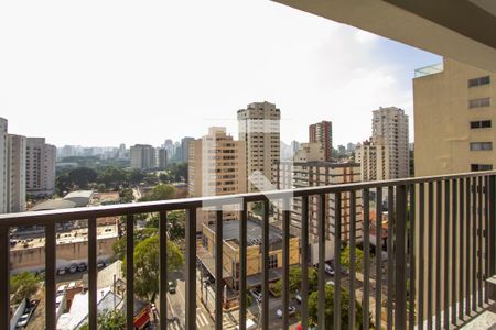 Varanda  de apartamento à venda com 1 quarto, 41m² em Indianópolis, São Paulo