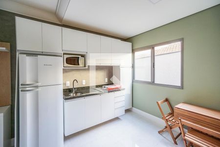 Cozinha de kitnet/studio para alugar com 1 quarto, 26m² em Vila Gomes Cardim, São Paulo
