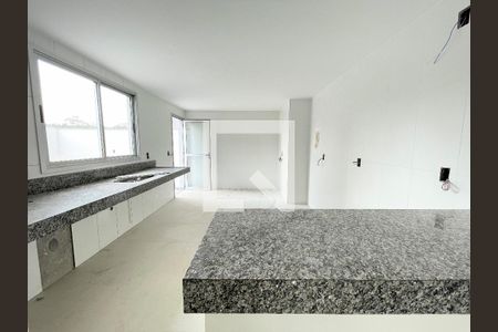 Cozinha  de apartamento à venda com 2 quartos, 53m² em Cabral, Contagem