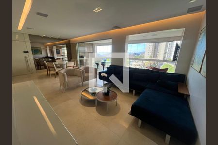 Sala ampla de apartamento à venda com 3 quartos, 137m² em Vila da Serra, Nova Lima