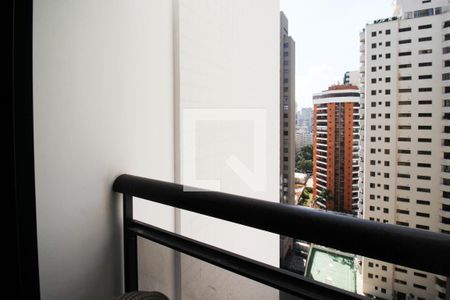 Varanda do Quarto  de apartamento à venda com 1 quarto, 40m² em Vila Nova Conceição, São Paulo