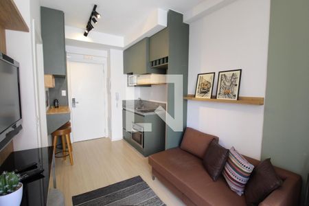Sala/Cozinha de kitnet/studio para alugar com 1 quarto, 29m² em Vila Nova Conceição, São Paulo