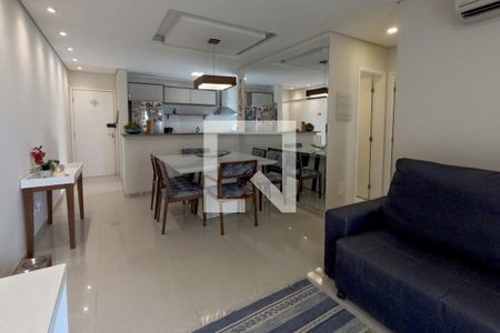 Sala de estar e jantar de apartamento para alugar com 2 quartos, 77m² em Ponta da Praia, Santos