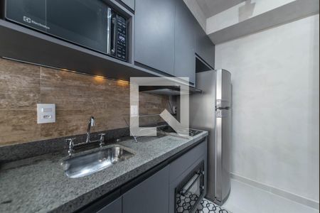 Cozinha de apartamento para alugar com 1 quarto, 30m² em Brooklin, São Paulo