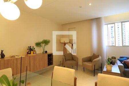 Sala de apartamento à venda com 3 quartos, 110m² em Lourdes, Belo Horizonte