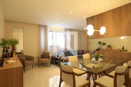 Sala de apartamento à venda com 3 quartos, 110m² em Lourdes, Belo Horizonte