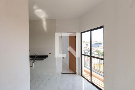 Sala e Cozinha Integrada  de apartamento para alugar com 1 quarto, 30m² em Vila Talarico, São Paulo