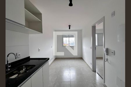 Cozinha de apartamento para alugar com 1 quarto, 25m² em Jardim Monte Azul, São Paulo