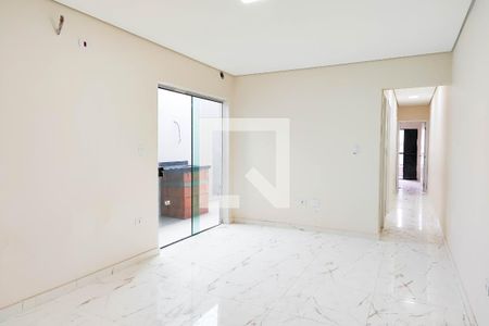 Sala de apartamento à venda com 3 quartos, 90m² em Vila Scarpelli, Santo André