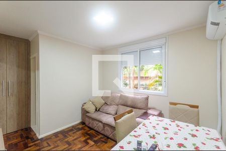 Sala de Estar e Jantar de apartamento à venda com 1 quarto, 41m² em Camaquã, Porto Alegre