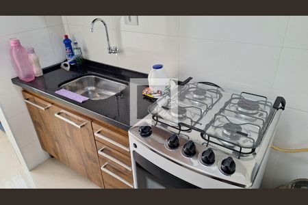 Cozinha de apartamento para alugar com 1 quarto, 41m² em Mirim, Praia Grande