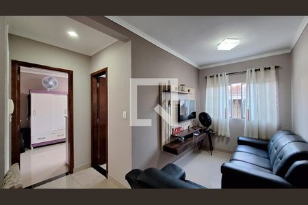 Sala de apartamento para alugar com 1 quarto, 41m² em Mirim, Praia Grande