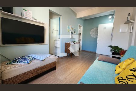 Sala de apartamento para alugar com 1 quarto, 40m² em Gonzaga, Santos