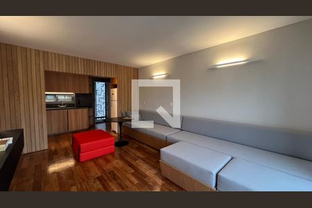 Sala  de apartamento para alugar com 1 quarto, 64m² em Vila Madalena, São Paulo