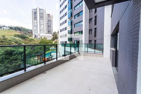 Varanda da Sala de apartamento à venda com 2 quartos, 105m² em Vale do Sereno, Nova Lima