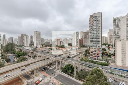 Vista da Varanda de kitnet/studio à venda com 1 quarto, 37m² em Brooklin Paulista, São Paulo