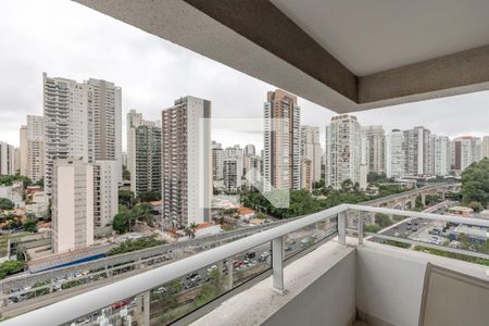 Varanda de kitnet/studio para alugar com 1 quarto, 37m² em Brooklin Paulista, São Paulo