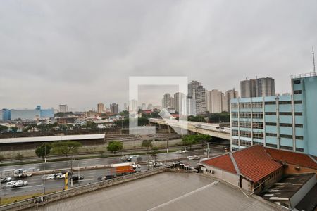 Vista da Sala/Cozinha de apartamento à venda com 1 quarto, 27m² em Belenzinho, São Paulo