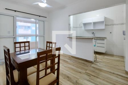 Sala de apartamento para alugar com 1 quarto, 50m² em Maracanã, Praia Grande