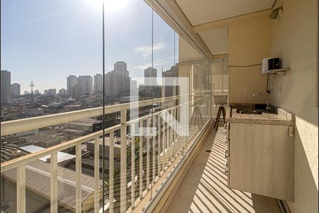 sacada com churrasqueira_3 de apartamento para alugar com 2 quartos, 65m² em Vila das Mercês, São Paulo